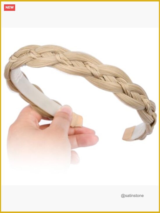 Thin Small Braid Braided Headband with Teeth Synthetic Hair